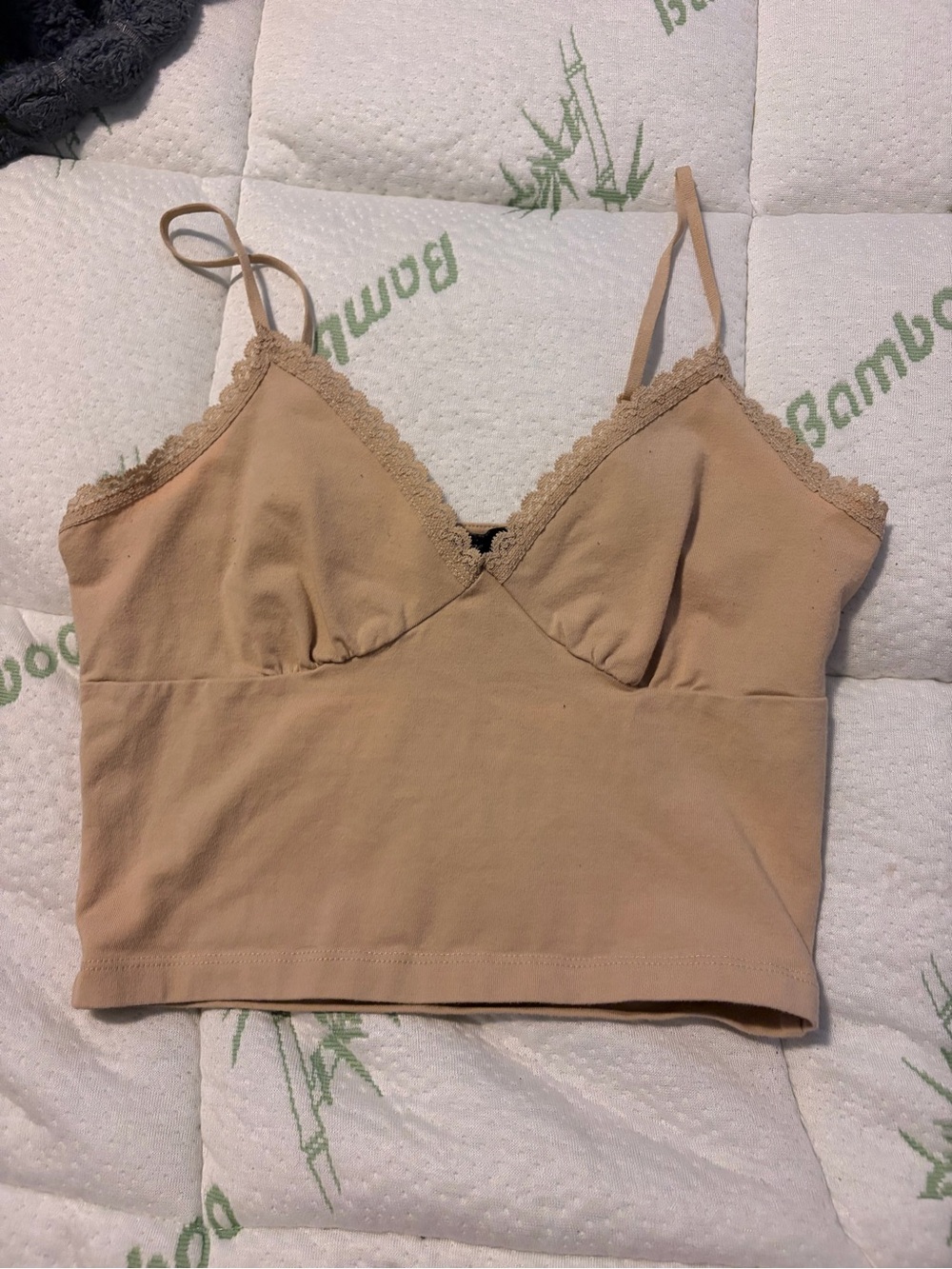 Ambiance Beige Lace-Trim Camisole